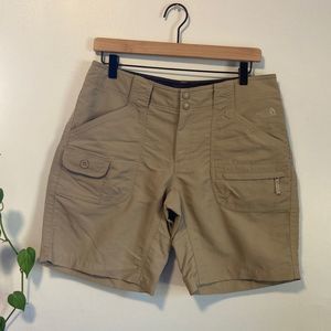 The North Face Khaki Women's Camping Hiking Cargo Shorts Size 8 Long